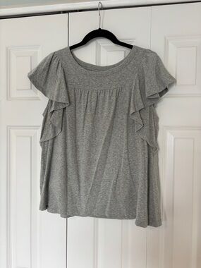 Light Green Ruffle Sleeve Women's Top